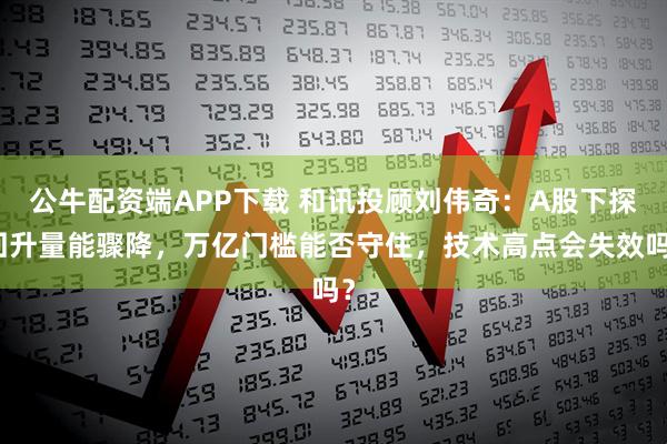 公牛配资端APP下载 和讯投顾刘伟奇：A股下探回升量能骤降，万亿门槛能否守住，技术高点会失效吗？